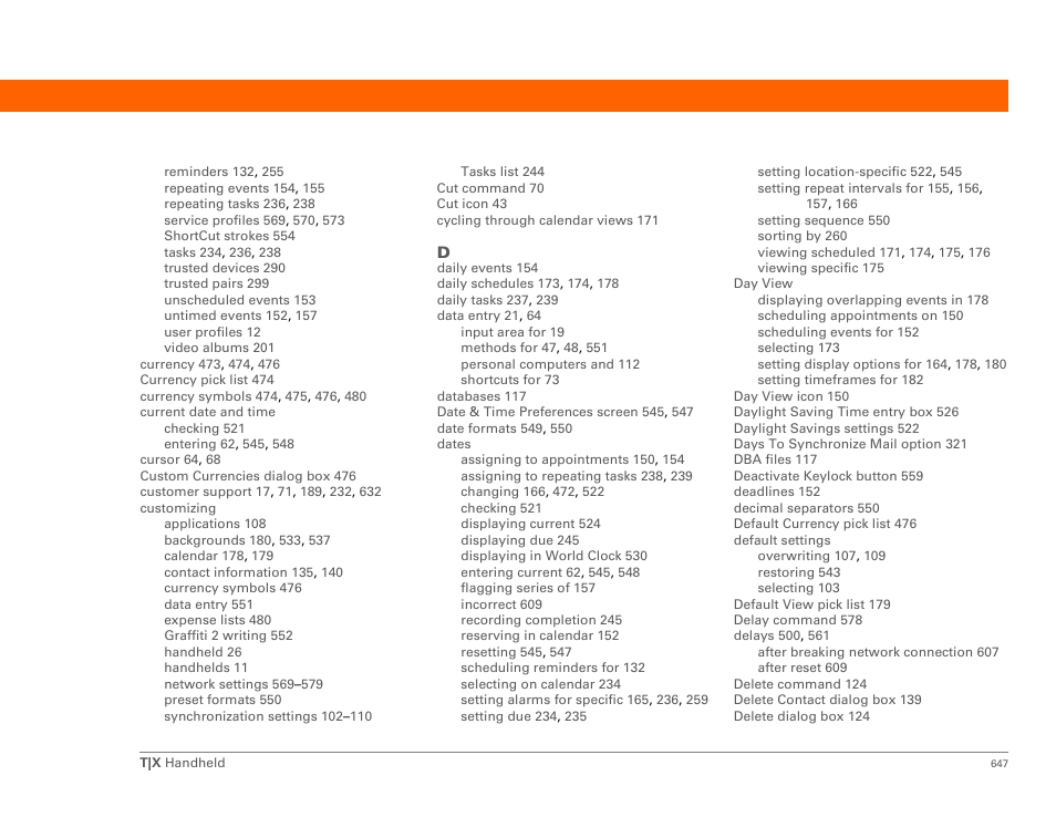 Palm TX User Manual | Page 669 / 690