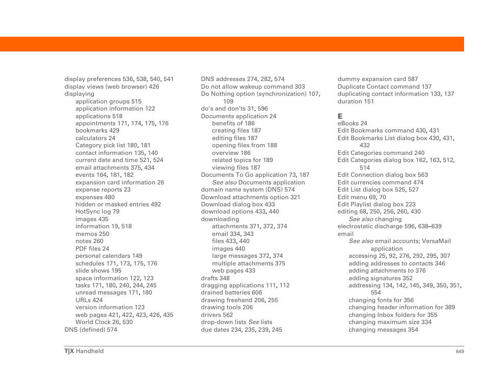 Palm TX User Manual | Page 671 / 690