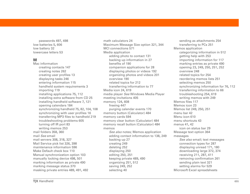 Palm TX User Manual | Page 677 / 690