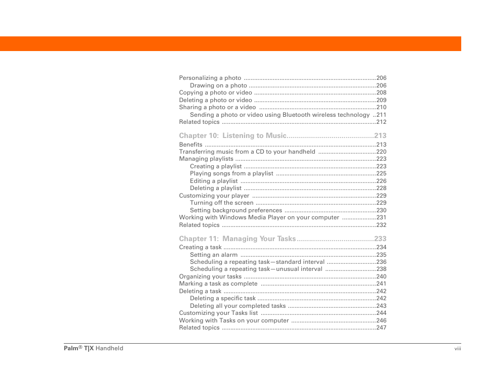 Palm TX User Manual | Page 8 / 690