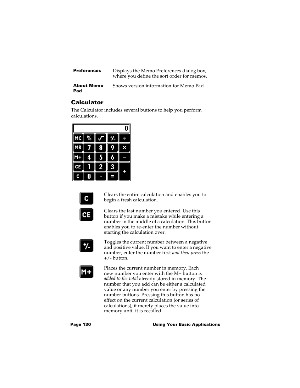 Calculator | Palm PalmTM m100 User Manual | Page 138 / 232