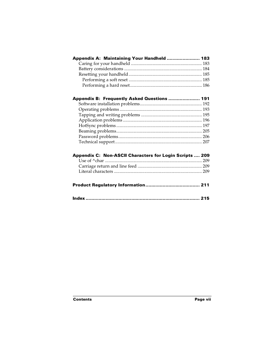 Palm PalmTM m100 User Manual | Page 7 / 232