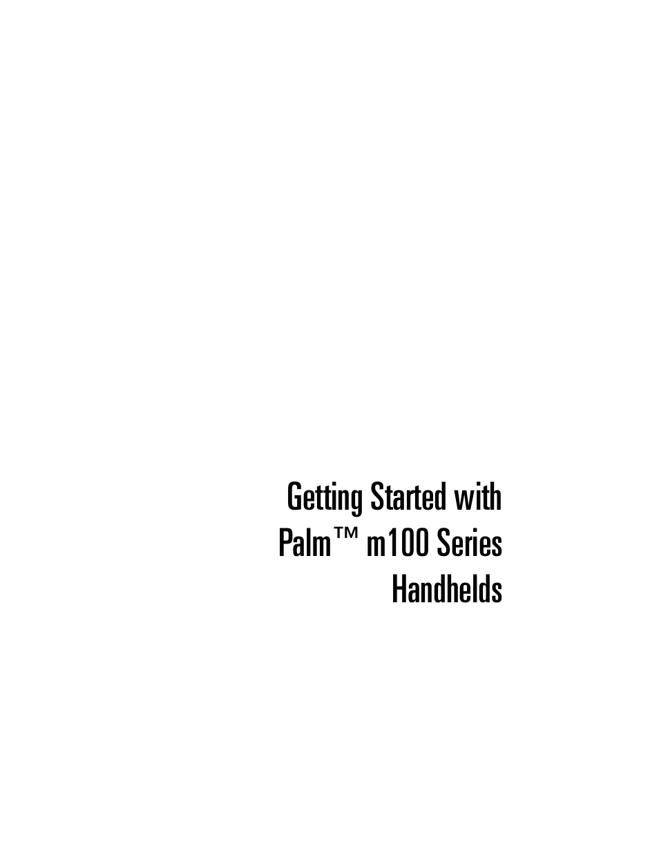 Palm handheld m100 User Manual | 28 pages