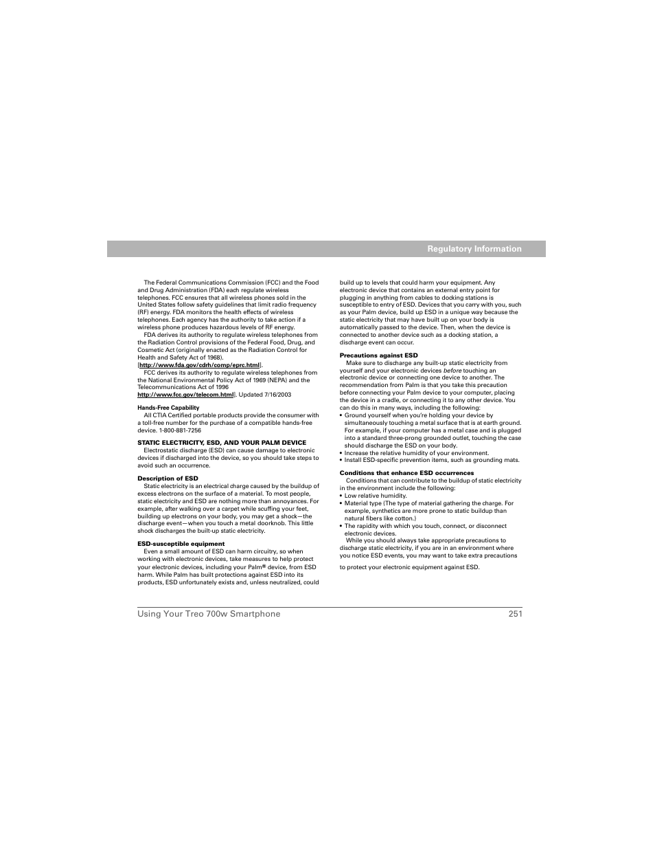 Palm 700w User Manual | Page 259 / 290