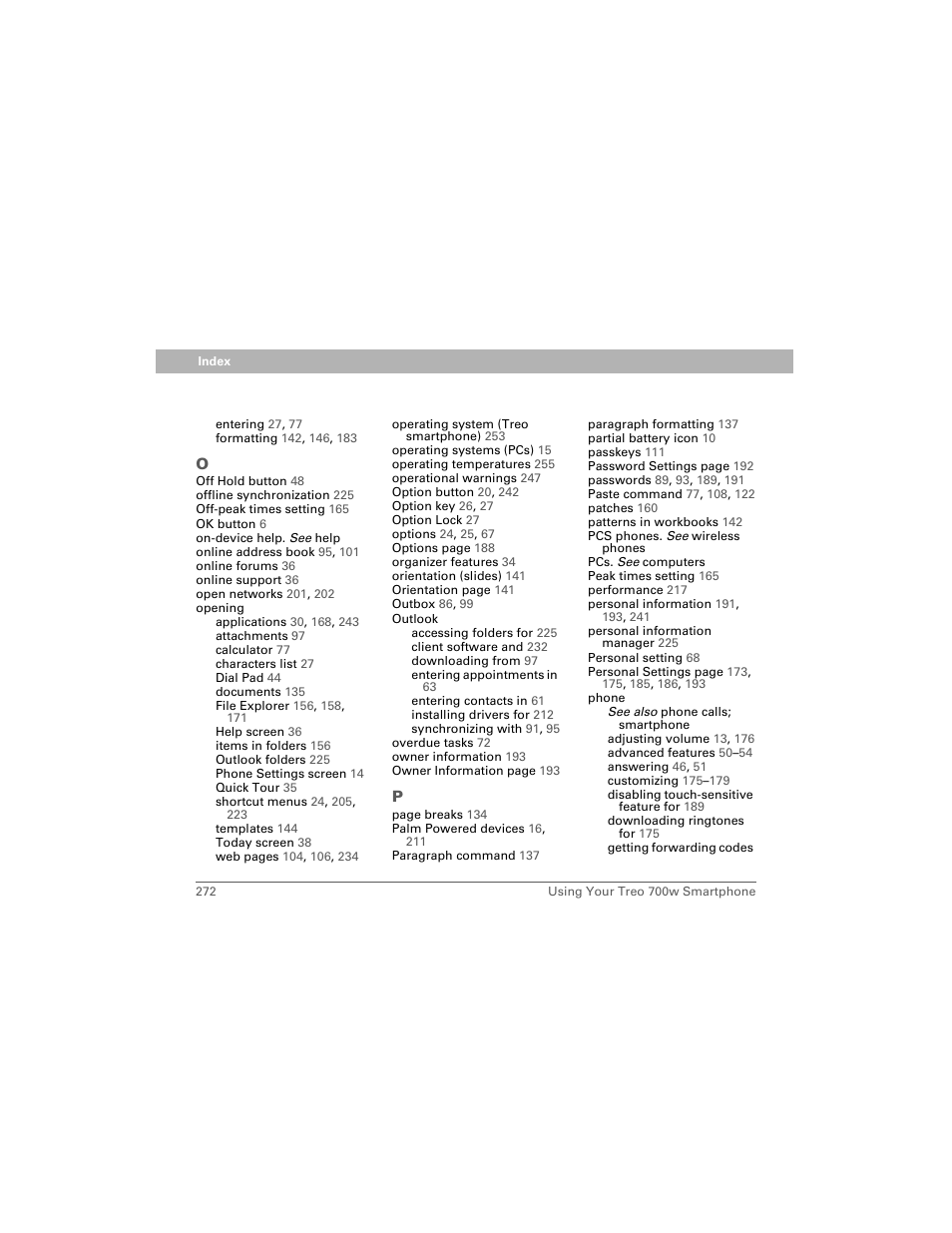 Palm 700w User Manual | Page 280 / 290