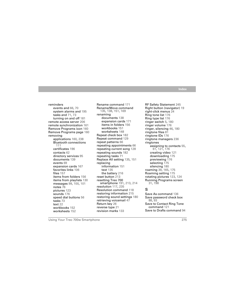 Palm 700w User Manual | Page 283 / 290