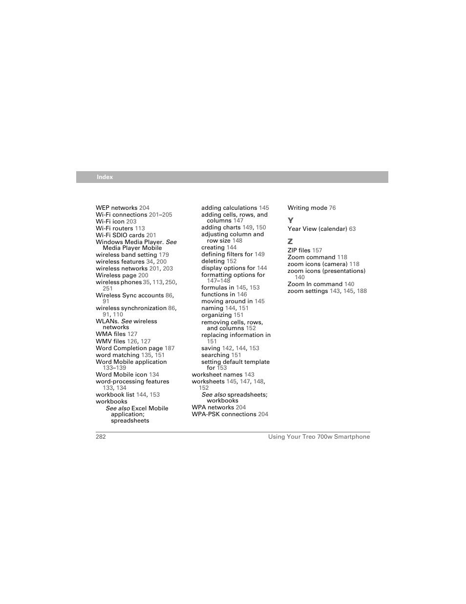 Palm 700w User Manual | Page 290 / 290