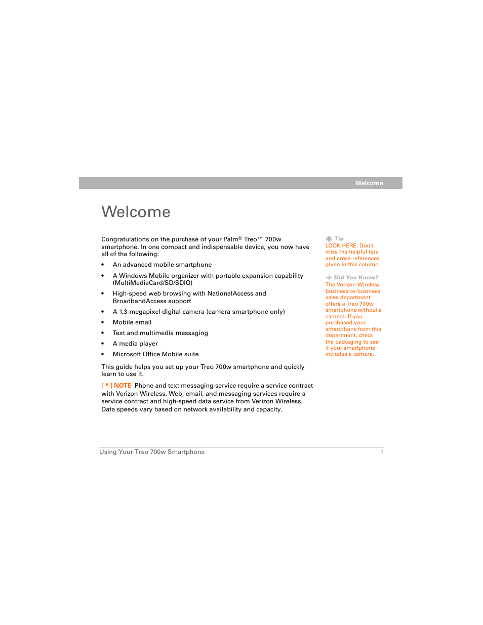Palm 700w User Manual | Page 9 / 290