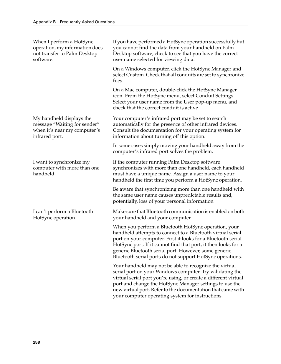 Palm Tungsten T Handhelds User Manual | Page 268 / 290