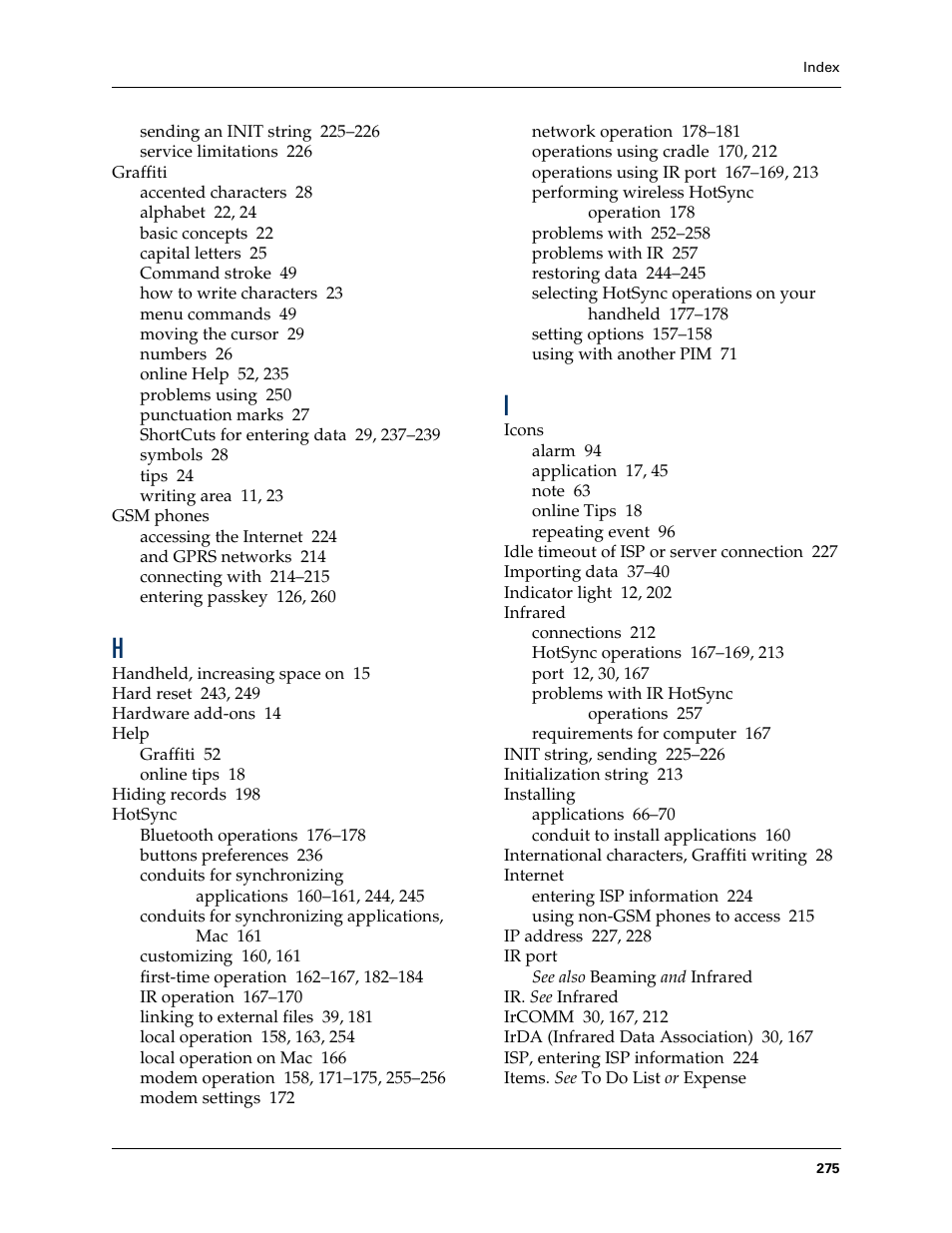 Palm Tungsten T Handhelds User Manual | Page 285 / 290