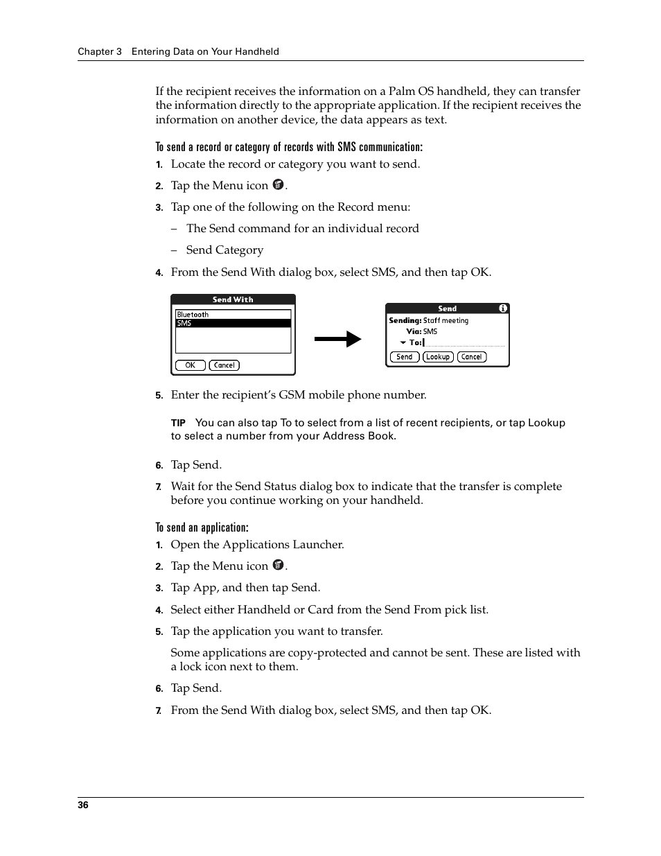 To send an application | Palm Tungsten T Handhelds User Manual | Page 46 / 290