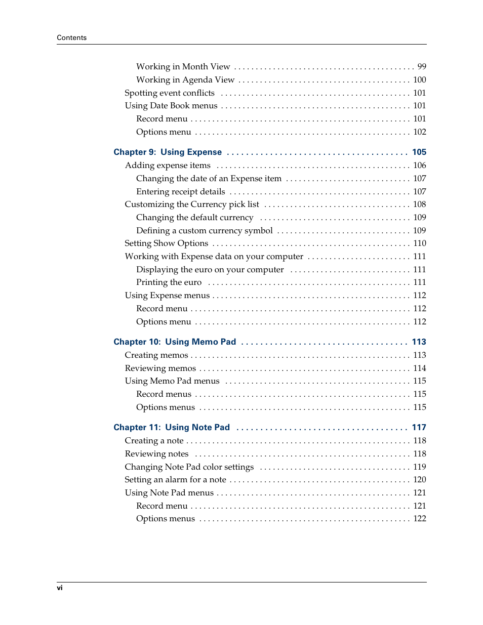 Palm Tungsten T Handhelds User Manual | Page 6 / 290