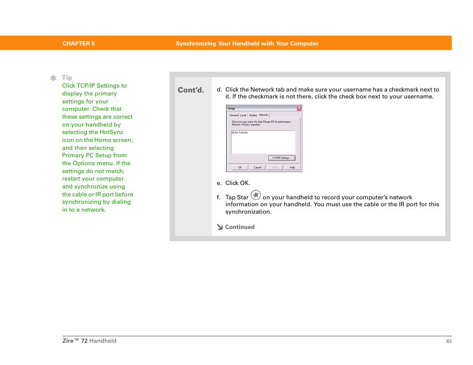 Cont’d | Palm Zire 72 User Manual | Page 105 / 706