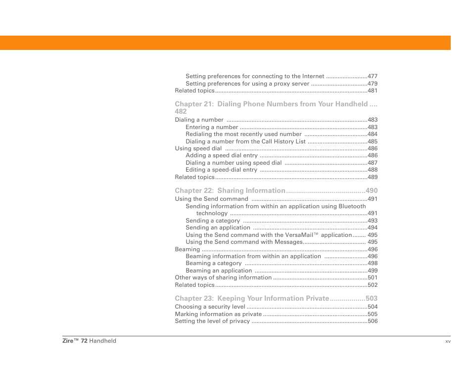 Palm Zire 72 User Manual | Page 15 / 706