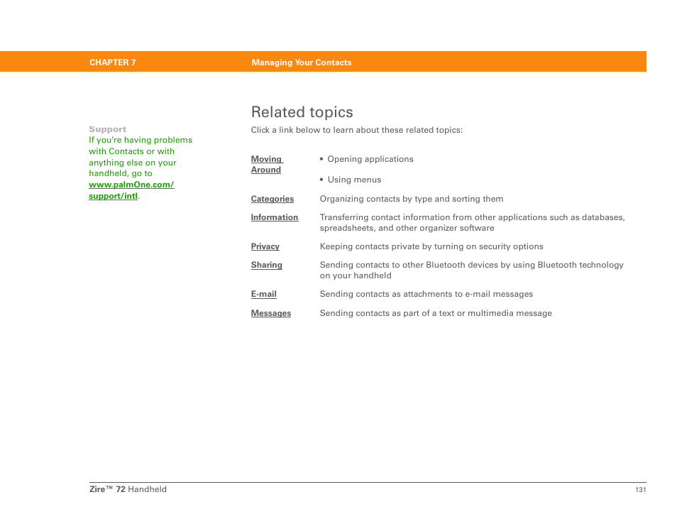 Related topics | Palm Zire 72 User Manual | Page 153 / 706