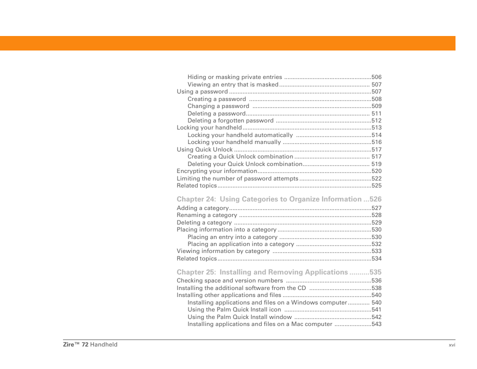Palm Zire 72 User Manual | Page 16 / 706