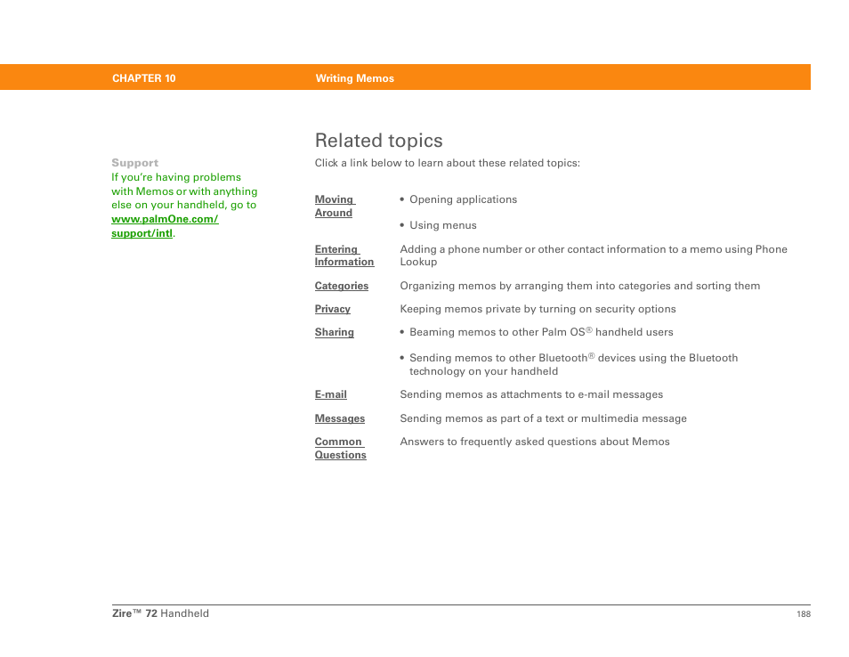 Related topics | Palm Zire 72 User Manual | Page 210 / 706