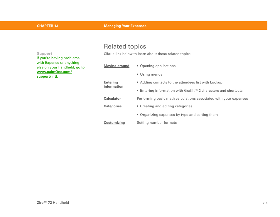 Related topics | Palm Zire 72 User Manual | Page 236 / 706