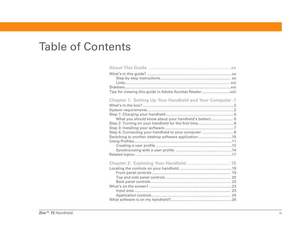 Palm Zire 72 User Manual | Page 3 / 706