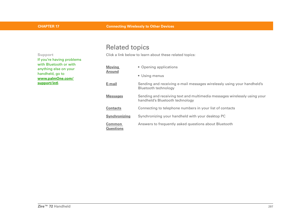 Related topics | Palm Zire 72 User Manual | Page 319 / 706