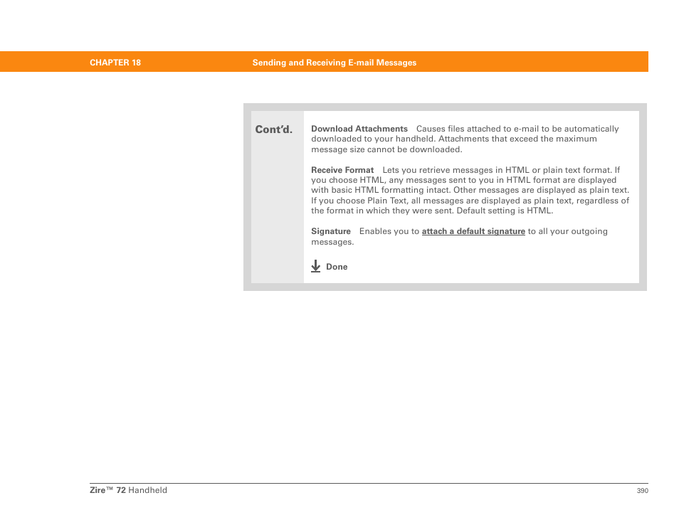 Cont’d | Palm Zire 72 User Manual | Page 412 / 706