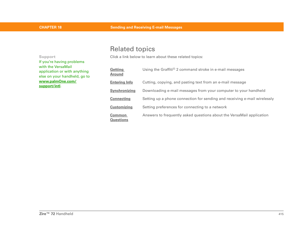 Related topics | Palm Zire 72 User Manual | Page 437 / 706