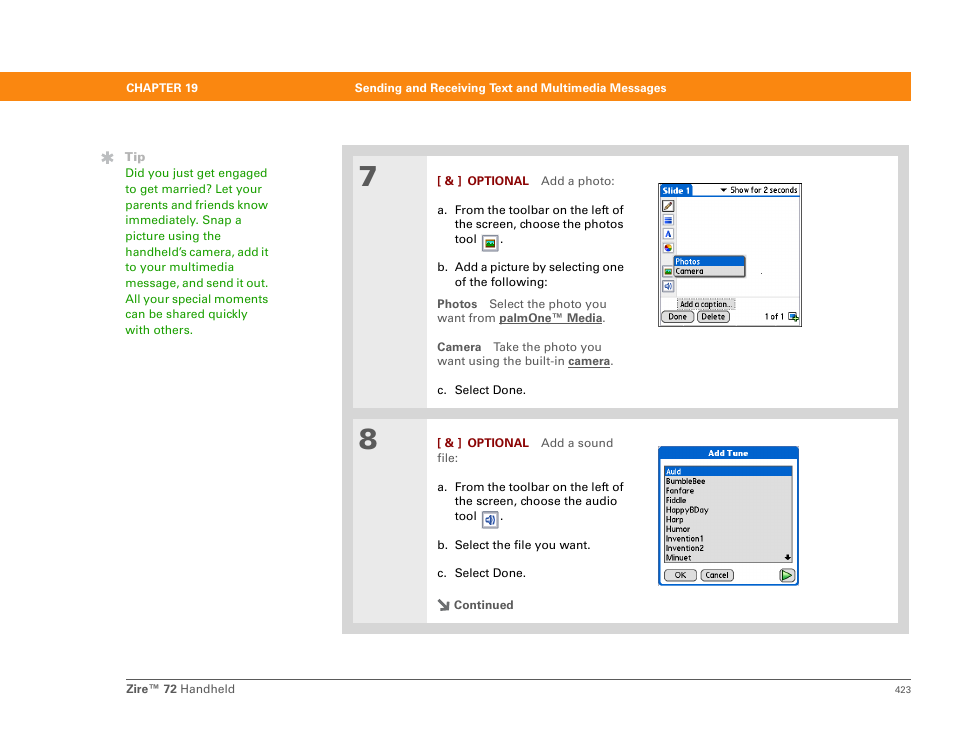 Palm Zire 72 User Manual | Page 445 / 706
