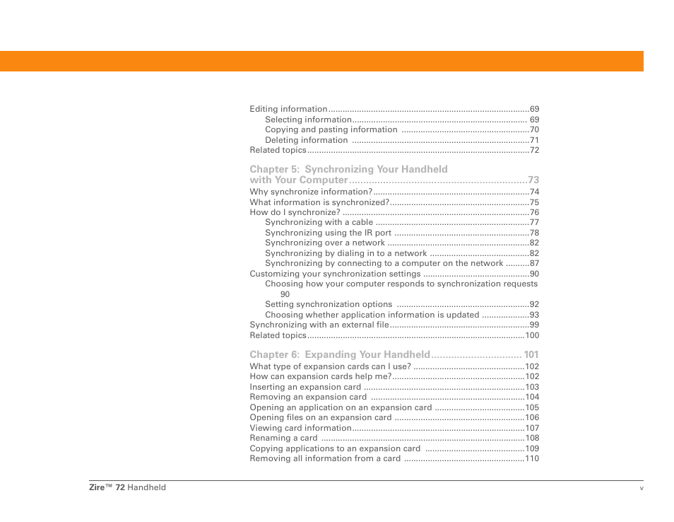 Palm Zire 72 User Manual | Page 5 / 706