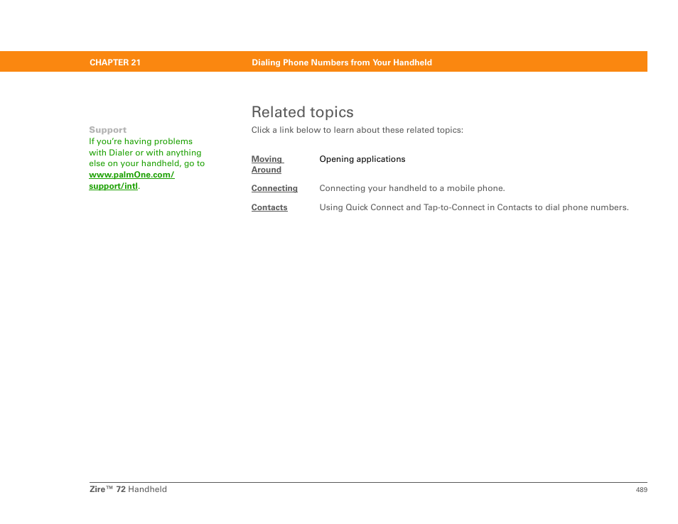 Related topics | Palm Zire 72 User Manual | Page 511 / 706