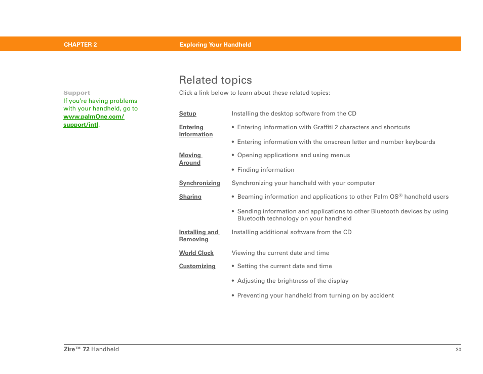 Related topics | Palm Zire 72 User Manual | Page 52 / 706