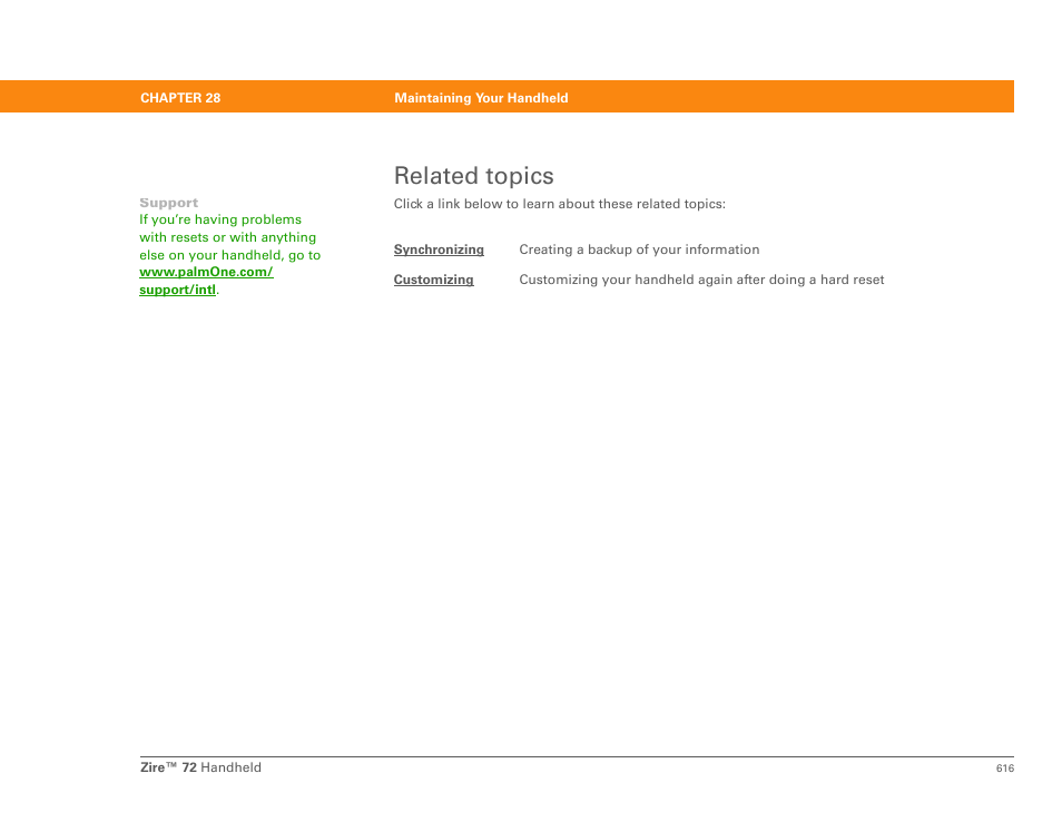 Related topics | Palm Zire 72 User Manual | Page 638 / 706