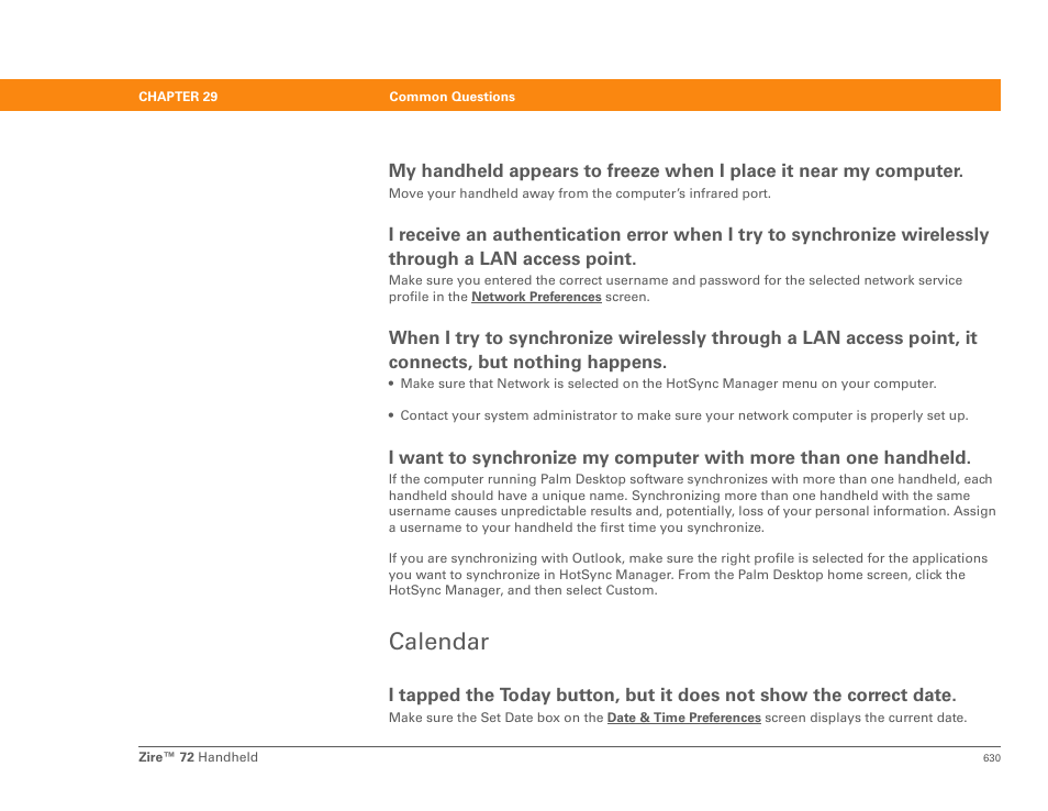 Calendar | Palm Zire 72 User Manual | Page 652 / 706