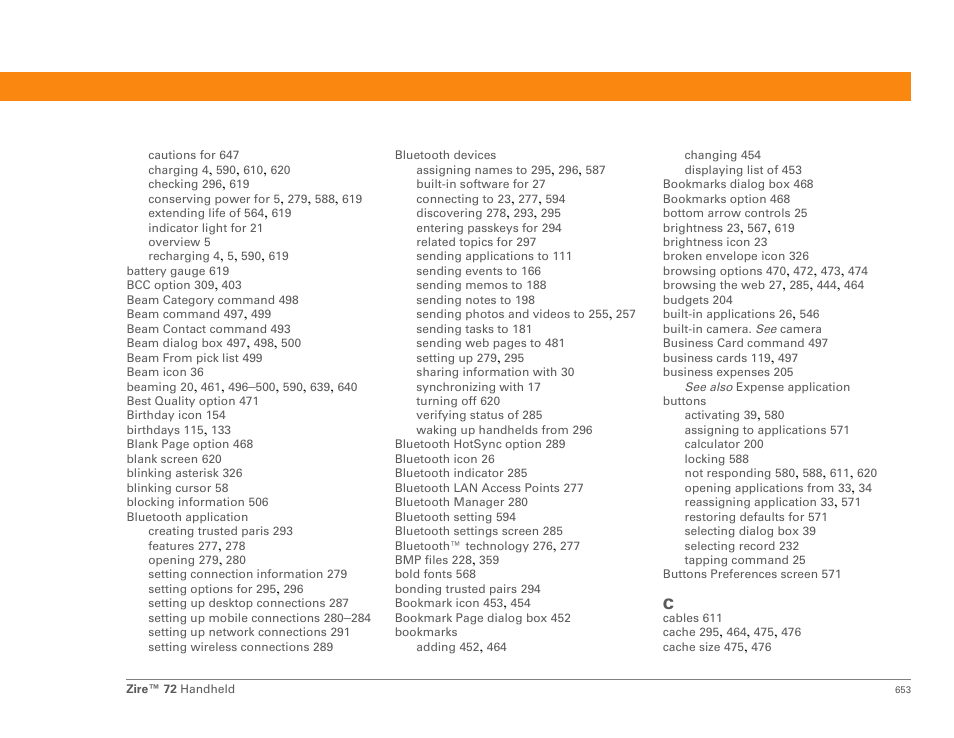 Palm Zire 72 User Manual | Page 675 / 706