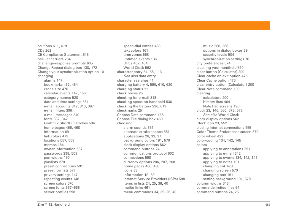 Palm Zire 72 User Manual | Page 677 / 706