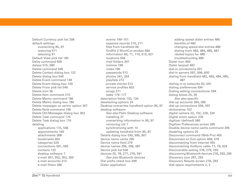 Palm Zire 72 User Manual | Page 681 / 706