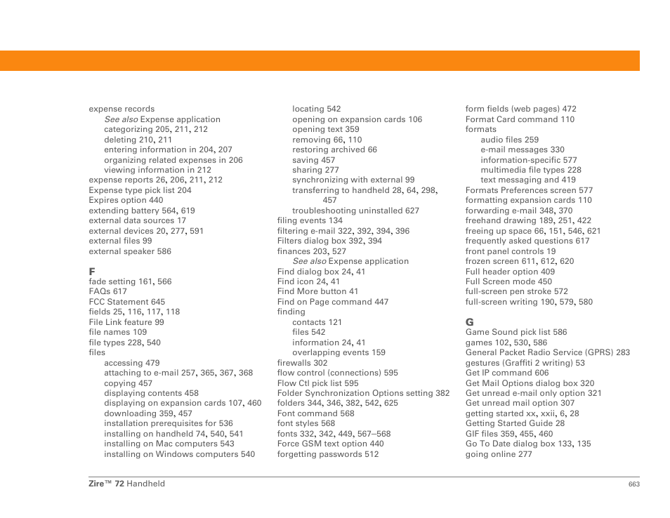 Palm Zire 72 User Manual | Page 685 / 706