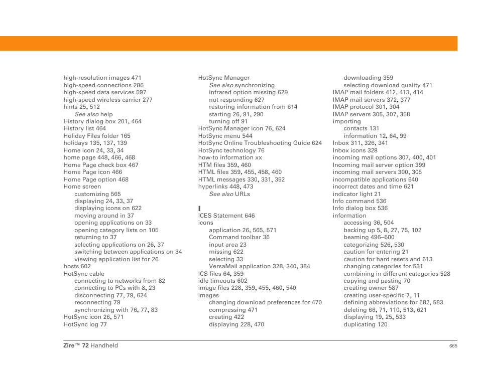 Palm Zire 72 User Manual | Page 687 / 706