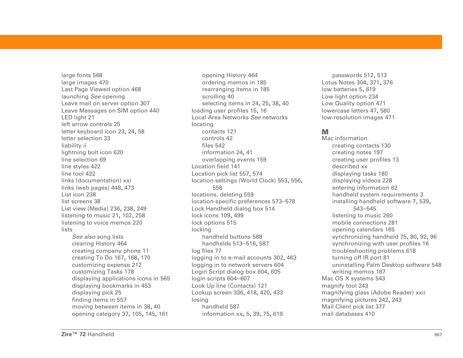 Palm Zire 72 User Manual | Page 689 / 706