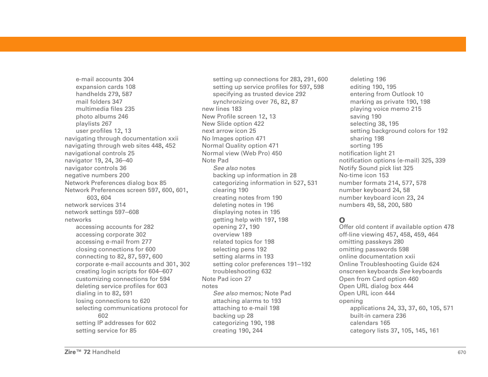Palm Zire 72 User Manual | Page 692 / 706