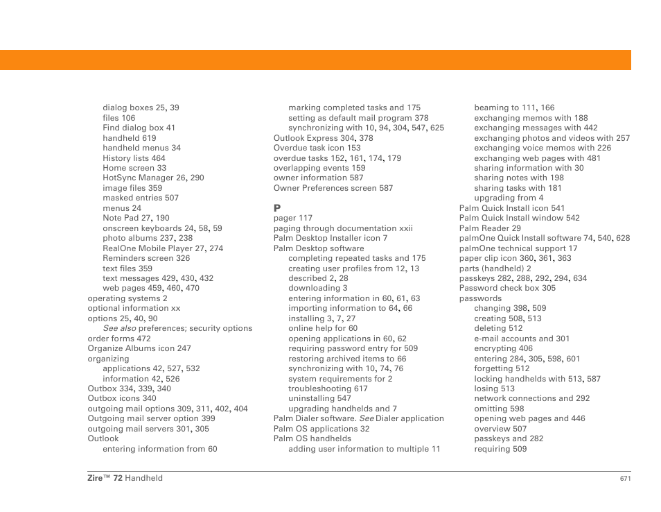 Palm Zire 72 User Manual | Page 693 / 706