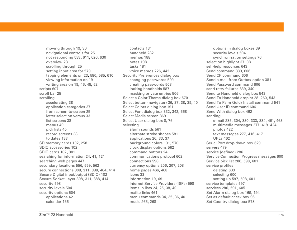 Palm Zire 72 User Manual | Page 698 / 706