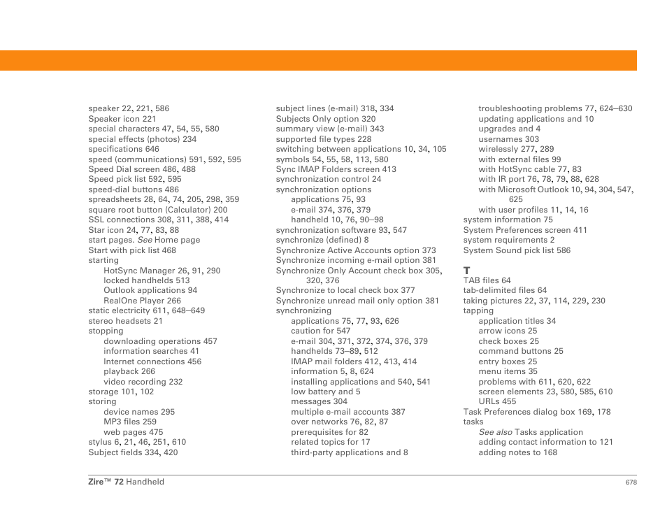 Palm Zire 72 User Manual | Page 700 / 706