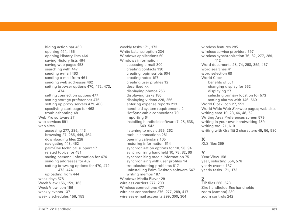 Palm Zire 72 User Manual | Page 705 / 706