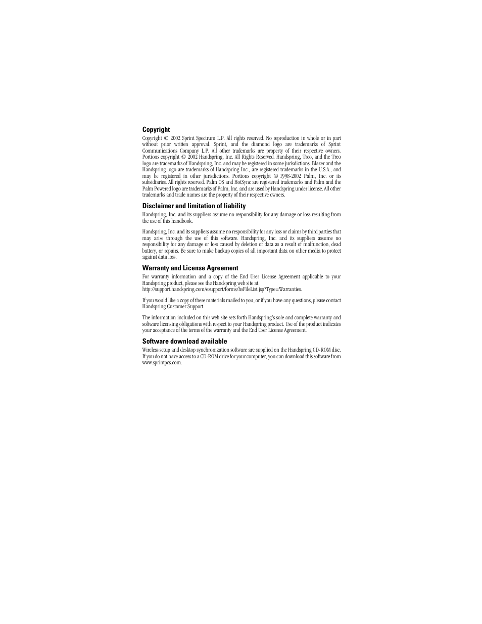 Palm Treo 300 User Manual | Page 2 / 286