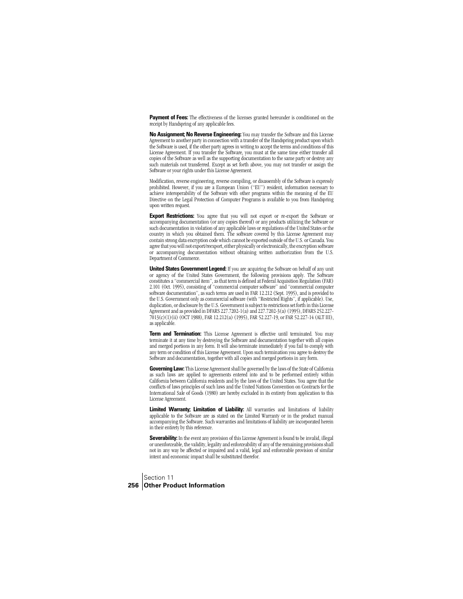 Palm Treo 300 User Manual | Page 264 / 286