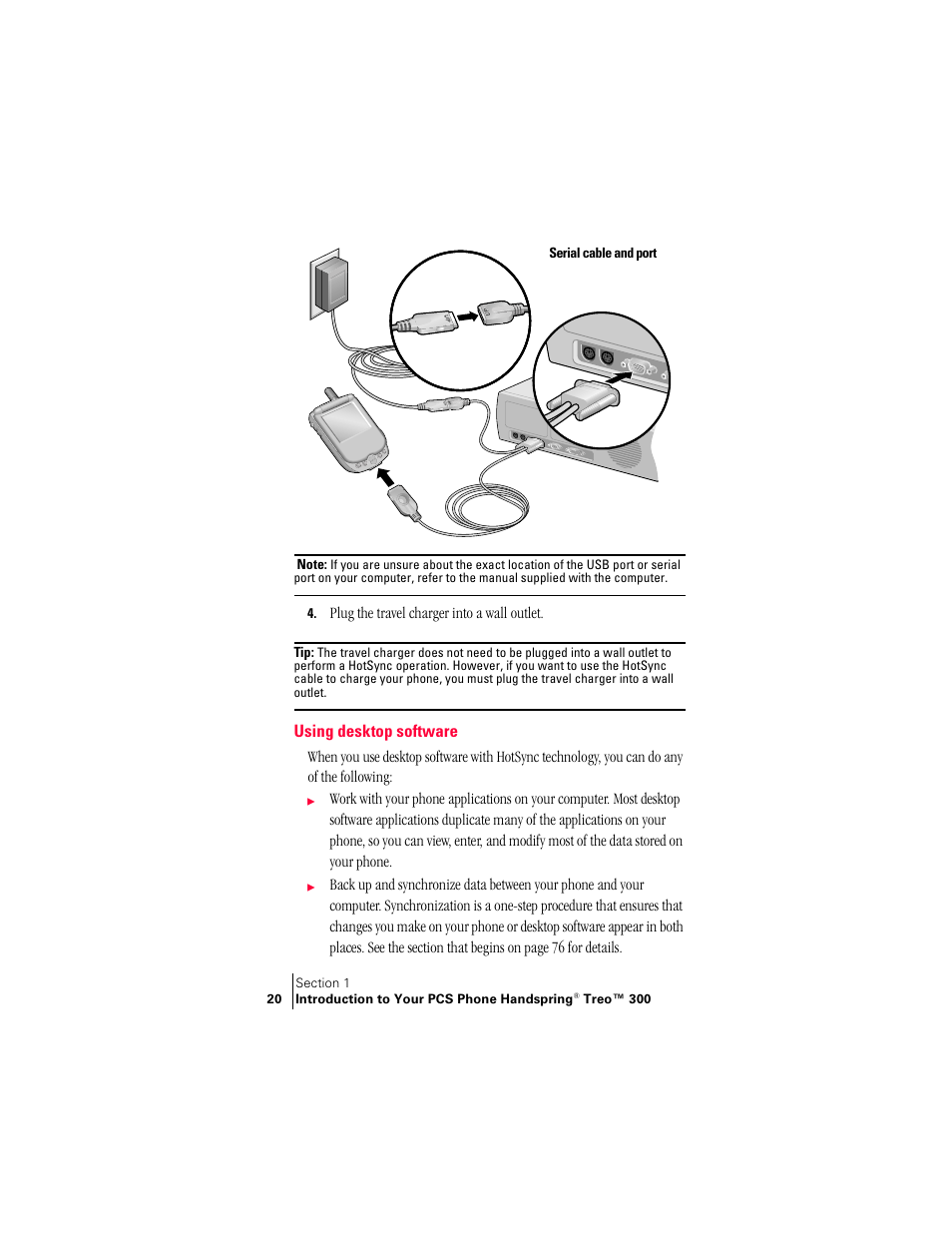 Using desktop software | Palm Treo 300 User Manual | Page 28 / 286