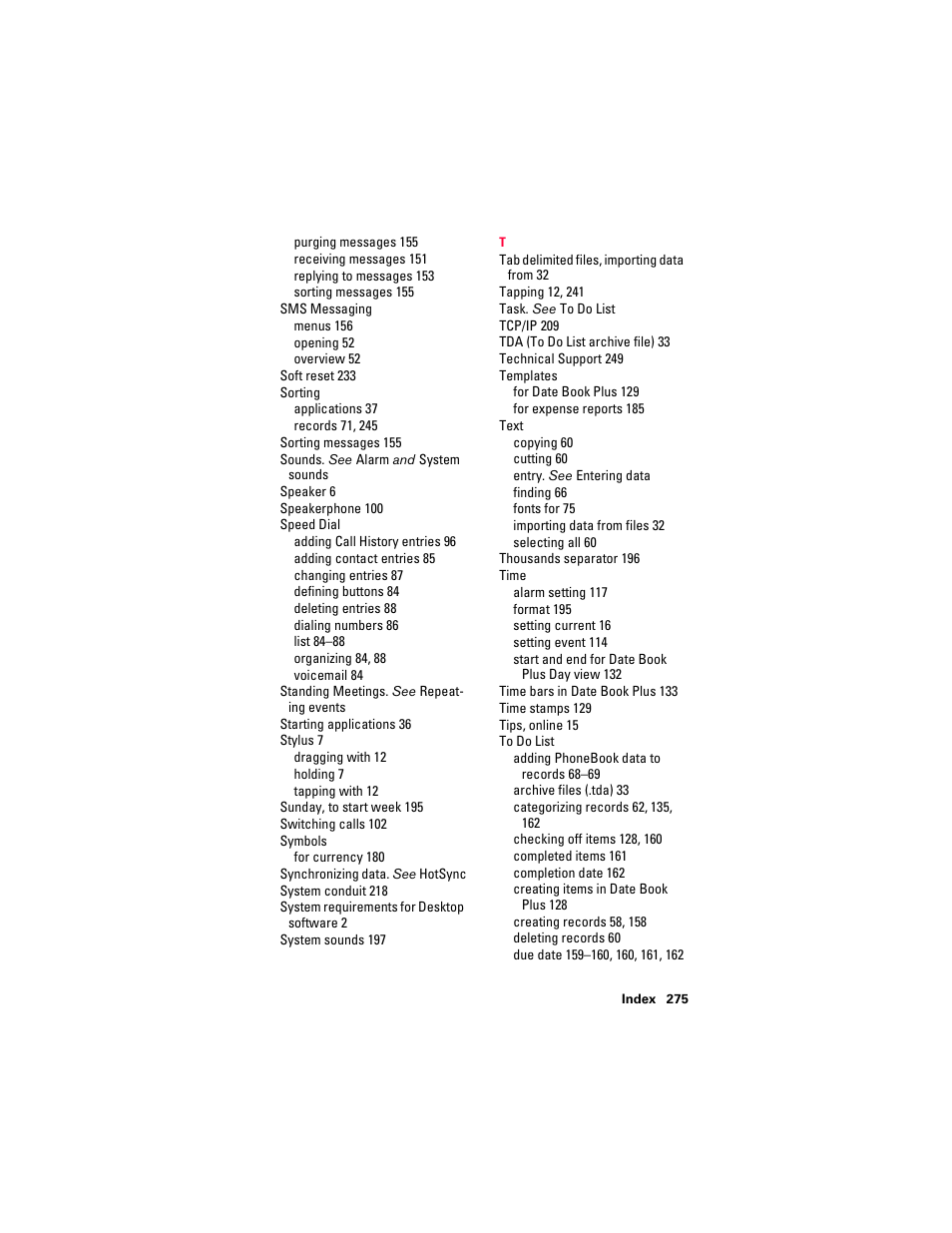Palm Treo 300 User Manual | Page 285 / 286