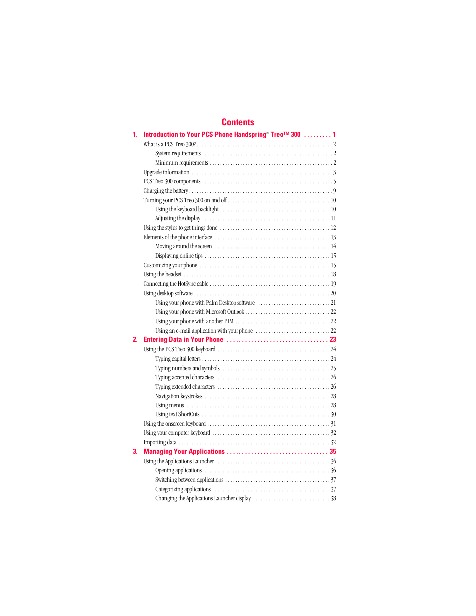 Palm Treo 300 User Manual | Page 3 / 286