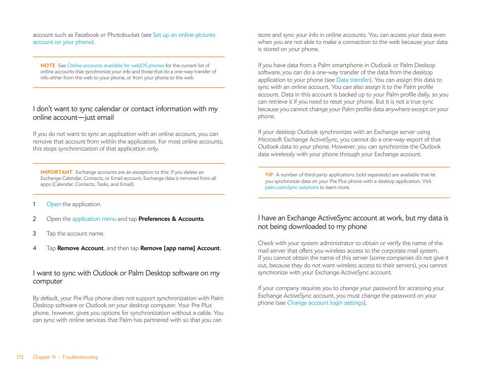 Palm Pre Plus User Manual | Page 172 / 209