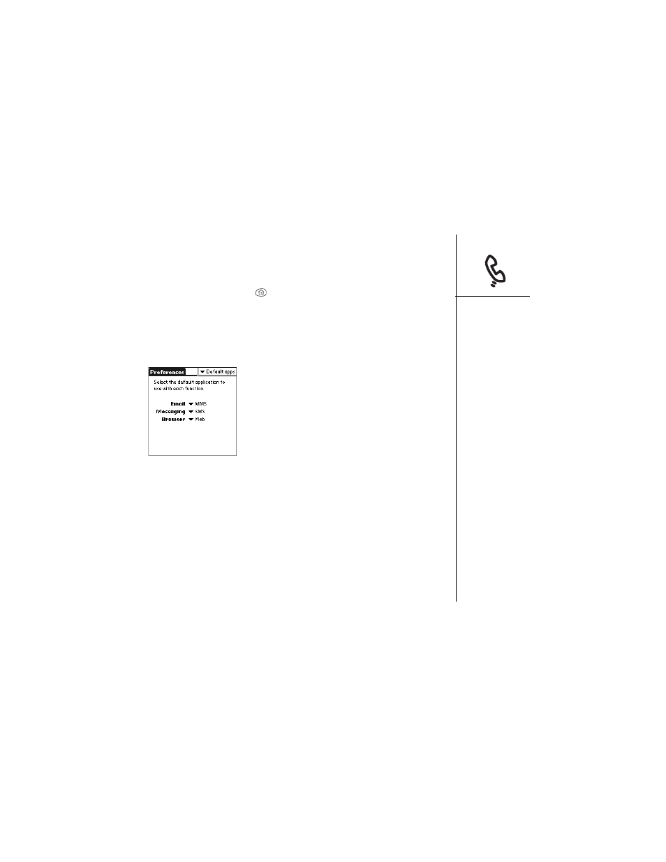 Setting default applications | Palm Treo 600 User Manual | Page 127 / 178